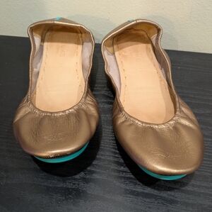 Tieks  Bronze and Teal Women's Flats Size 10